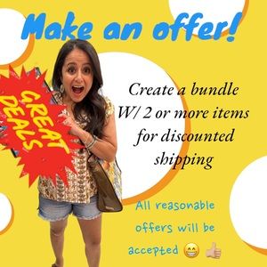 Make a reasonable offer, Or create a bundle and I will send you an offer! 😁